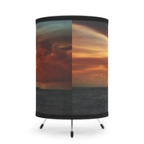 STP Tripod Lamp - Hawaiian Sunset - with High-Res Printed Shade - Brown