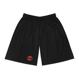 A&N Logo (Red) Men's Basketball Shorts - Black