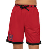 A&N Logo (Plum) Basketball Rib Shorts (AOP) - Red