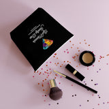 AJB Logo Cotton Cosmetic Bag - Black