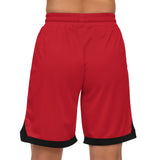 A&N Logo (Plum) Basketball Rib Shorts (AOP) - Red