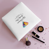 AJB Logo Cotton Cosmetic Bag - White