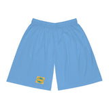 A&N Logo (Yellow) Men's Basketball Shorts - Light Blue