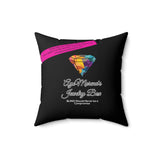 AJB Logo - Aye's Warmie - Spun Polyester Square Pillow - Black