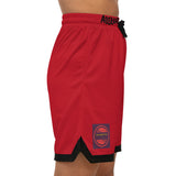 A&N Logo (Plum) Basketball Rib Shorts (AOP) - Red