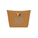 AJB Logo Cotton Cosmetic Bag - Brown