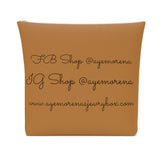 AJB Logo Cotton Cosmetic Bag - Brown