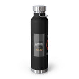 A&N Logo (Red) - Black - Copper Vacuum Insulated Bottle, 22oz