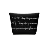 AJB Logo Cotton Cosmetic Bag - Black