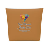AJB Logo Cotton Cosmetic Bag - Brown