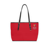 AJB Logo PU Leather Shoulder Bag - Red