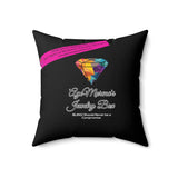 AJB Logo - Aye's Warmie - Spun Polyester Square Pillow - Black