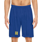 A&N Logo (Yellow) Men's Basketball Shorts - Blue