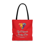 AJB Logo Ayemorenas Jewelry Box - Stare - AOP Tote Bag - Red
