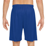 A&N Logo (Yellow) Men's Basketball Shorts - Blue