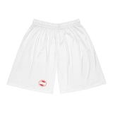 A&N Logo (Red) Men's Basketball Shorts - White