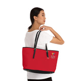 AJB Logo PU Leather Shoulder Bag - Red