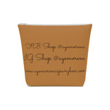 AJB Logo Cotton Cosmetic Bag - Brown