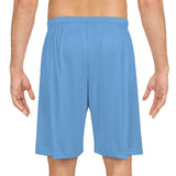 A&N Logo (Yellow) Men's Basketball Shorts - Light Blue
