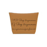 AJB Logo Cotton Cosmetic Bag - Brown