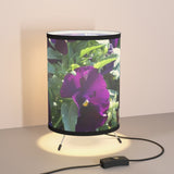 STP Tripod Lamp - Floral - with High-Res Printed Shade - White