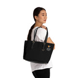 AJB Logo PU Leather Shoulder Bag - Black