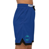 A&N Logo (Teal) Basketball Rib Shorts (AOP) -  Blue