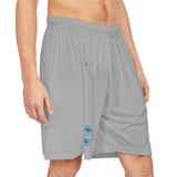 A&N Logo (Teal) Men's Basketball Shorts - Light Grey