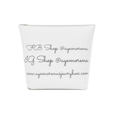 AJB Logo Cotton Cosmetic Bag - White