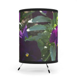 STP Tripod Lamp - Floral - with High-Res Printed Shade - White