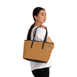 AJB Logo PU Leather Shoulder Bag - Brown