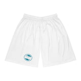 A&N Logo (Teal) Men's Basketball Shorts - White