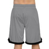 A&N Logo (Yellow) Basketball Rib Shorts (AOP) -  Grey