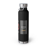 A&N Logo (Red) - Black - Copper Vacuum Insulated Bottle, 22oz
