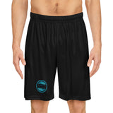 A&N Logo (Teal) Men's Basketball Shorts - Black