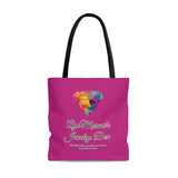 AJB Logo Ayemorenas Jewelry Box - Boring Jewelry - AOP Tote Bag - Fuchsia Pink