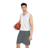 A&N Logo (Red) Men's Basketball Shorts - Dark Grey
