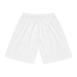 A&N Logo (Red) Men's Basketball Shorts - White