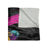 AJB Logo - Aye's Warmie - Crushed Velvet Blanket - Black