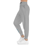 A&N Logo (Teal) Athletic Joggers (AOP) - Light Grey