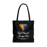 AJB Logo Ayemorenas Jewelry Box - Boring Jewelry - AOP Tote Bag - Black