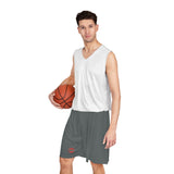 A&N Logo (Red) Men's Basketball Shorts - Dark Grey