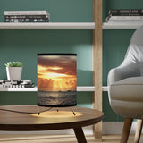 STP Tripod Lamp - Hawaiian Sunset - with High-Res Printed Shade - Brown