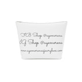 AJB Logo Cotton Cosmetic Bag - White