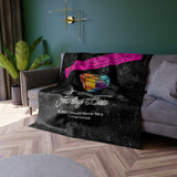 AJB Logo - Aye's Warmie - Crushed Velvet Blanket - Black
