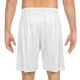 A&N Logo (Teal) Men's Basketball Shorts - White
