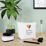 AJB Logo Cotton Cosmetic Bag - White
