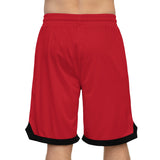 A&N Logo (Plum) Basketball Rib Shorts (AOP) - Red
