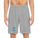 A&N Logo (Teal) Men's Basketball Shorts - Light Grey
