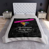 AJB Logo - Aye's Warmie - Crushed Velvet Blanket - Black